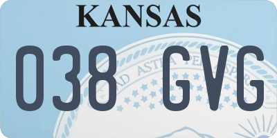 KS license plate 038GVG