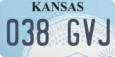 KS license plate 038GVJ