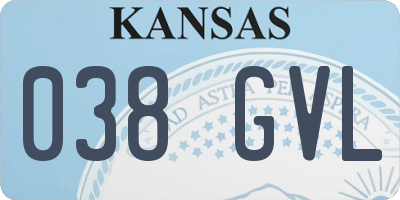 KS license plate 038GVL