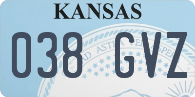 KS license plate 038GVZ