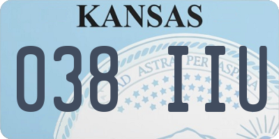 KS license plate 038IIU