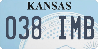 KS license plate 038IMB