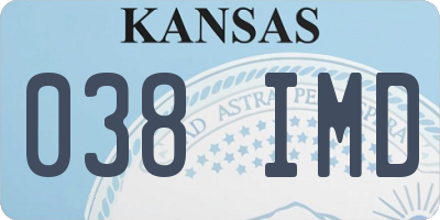 KS license plate 038IMD