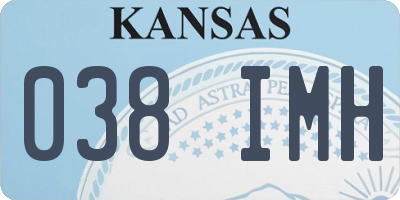 KS license plate 038IMH