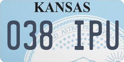KS license plate 038IPU
