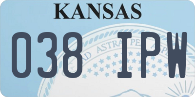KS license plate 038IPW
