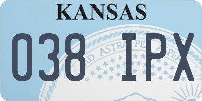 KS license plate 038IPX