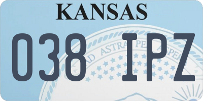KS license plate 038IPZ