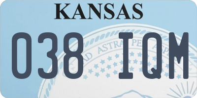 KS license plate 038IQM