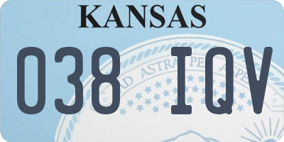 KS license plate 038IQV