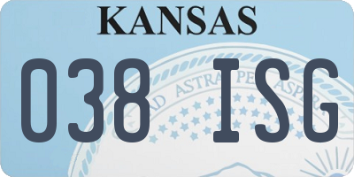 KS license plate 038ISG