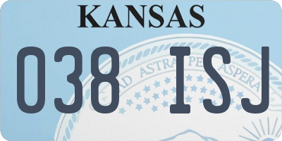 KS license plate 038ISJ