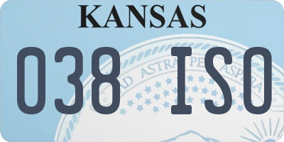 KS license plate 038ISO