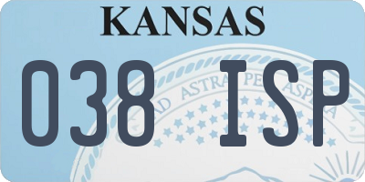 KS license plate 038ISP