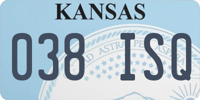 KS license plate 038ISQ