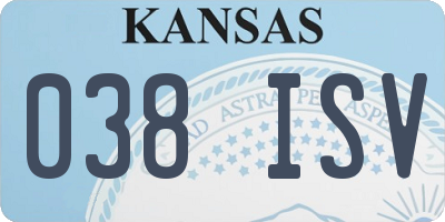 KS license plate 038ISV