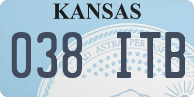 KS license plate 038ITB