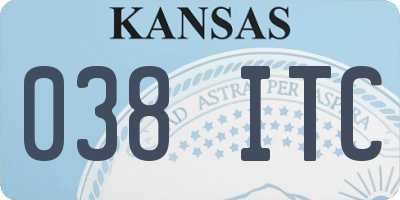 KS license plate 038ITC