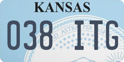 KS license plate 038ITG