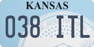 KS license plate 038ITL
