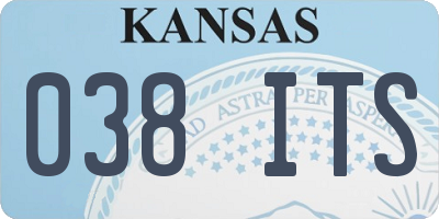 KS license plate 038ITS