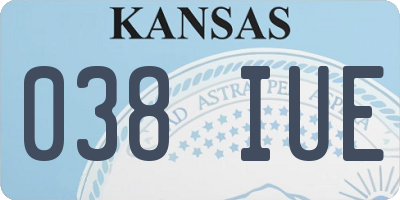 KS license plate 038IUE