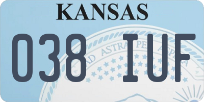 KS license plate 038IUF