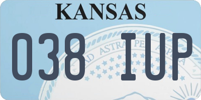 KS license plate 038IUP