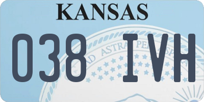 KS license plate 038IVH
