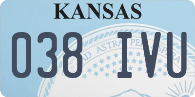 KS license plate 038IVU