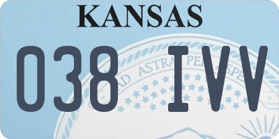 KS license plate 038IVV