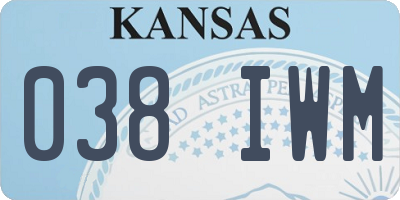 KS license plate 038IWM