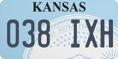 KS license plate 038IXH
