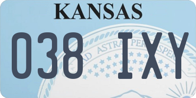 KS license plate 038IXY
