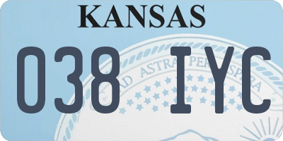 KS license plate 038IYC