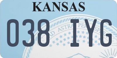 KS license plate 038IYG