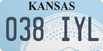 KS license plate 038IYL