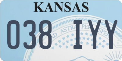KS license plate 038IYY