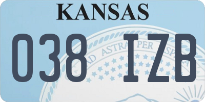 KS license plate 038IZB