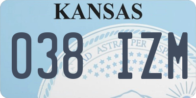 KS license plate 038IZM