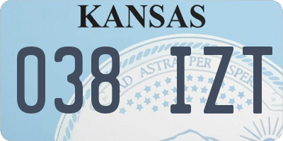 KS license plate 038IZT