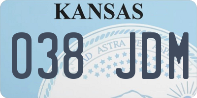 KS license plate 038JDM