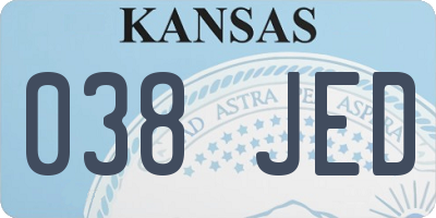 KS license plate 038JED