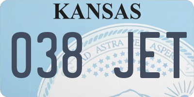 KS license plate 038JET