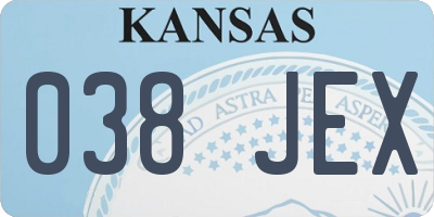 KS license plate 038JEX