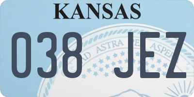 KS license plate 038JEZ