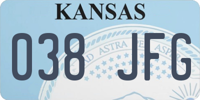 KS license plate 038JFG