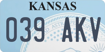 KS license plate 039AKV