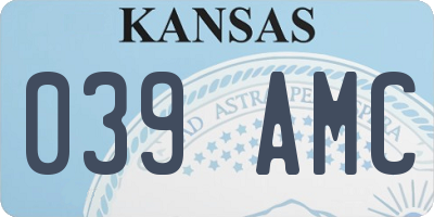 KS license plate 039AMC