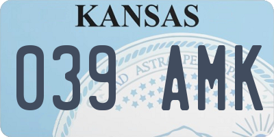 KS license plate 039AMK